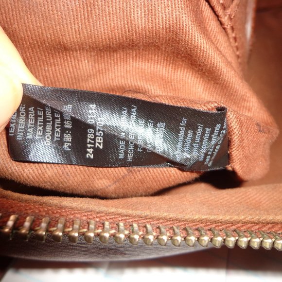 Fossil Leather Crossbody Bag Cognac Zip Closure Pockets Adj./Removable Strap - Picture 13 of 13